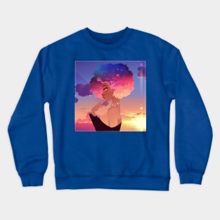 Space Rainbow Afro Crewneck Sweatshirt